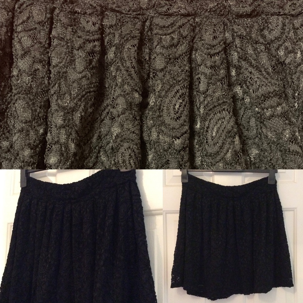 New love21 skirt w/lace overlay